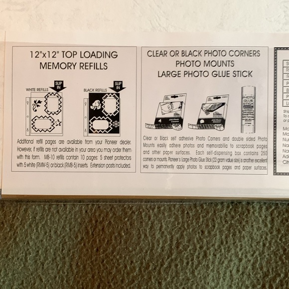 NIP Pioneer E-Z load 12” x 12” Memory Book.  Expanding spine back. - Picture 6 of 8